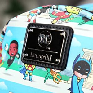 Loungefly DC Comics Superheroes Chibi Lineup Womens Double Strap Shoulder Bag Purse