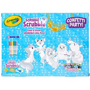 Crayola Scribble Scrubbie Toy Pet Playset, Confetti Party Pack, Coloring Toy for Kids, Gift for Ages 3, 4, 5, 6, 7