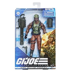 g.i. joe classified series heavy artilery roadblock action figure 28 collectible premium toy 6-inch-scale with custom package art (amazon exclusive)