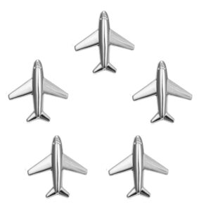 SaiDian 5 Pcs Airplane Brooch Pin Plane Smile Small Aircraft Brooch Lapel Pins Collar Badge for Backpack Shirt Bag Accessories