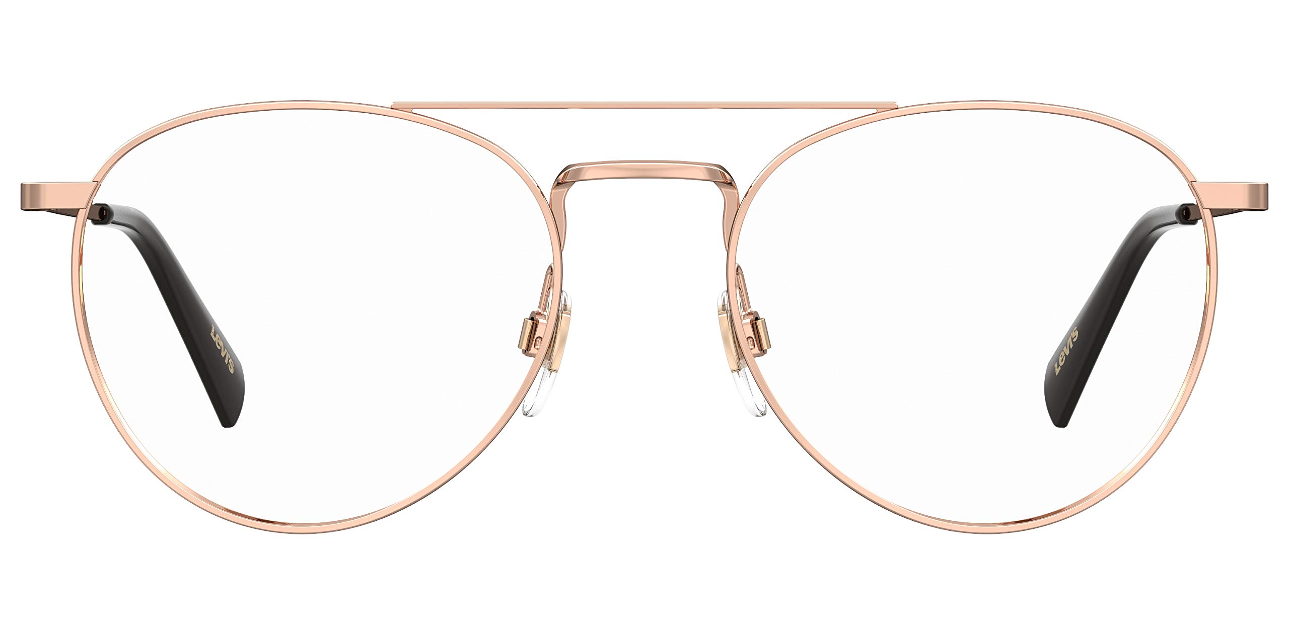 Levi's LV 1006 Oval Prescription Eyeglass Frames, Gold Copper/Demo Lens, 52mm, 19mm