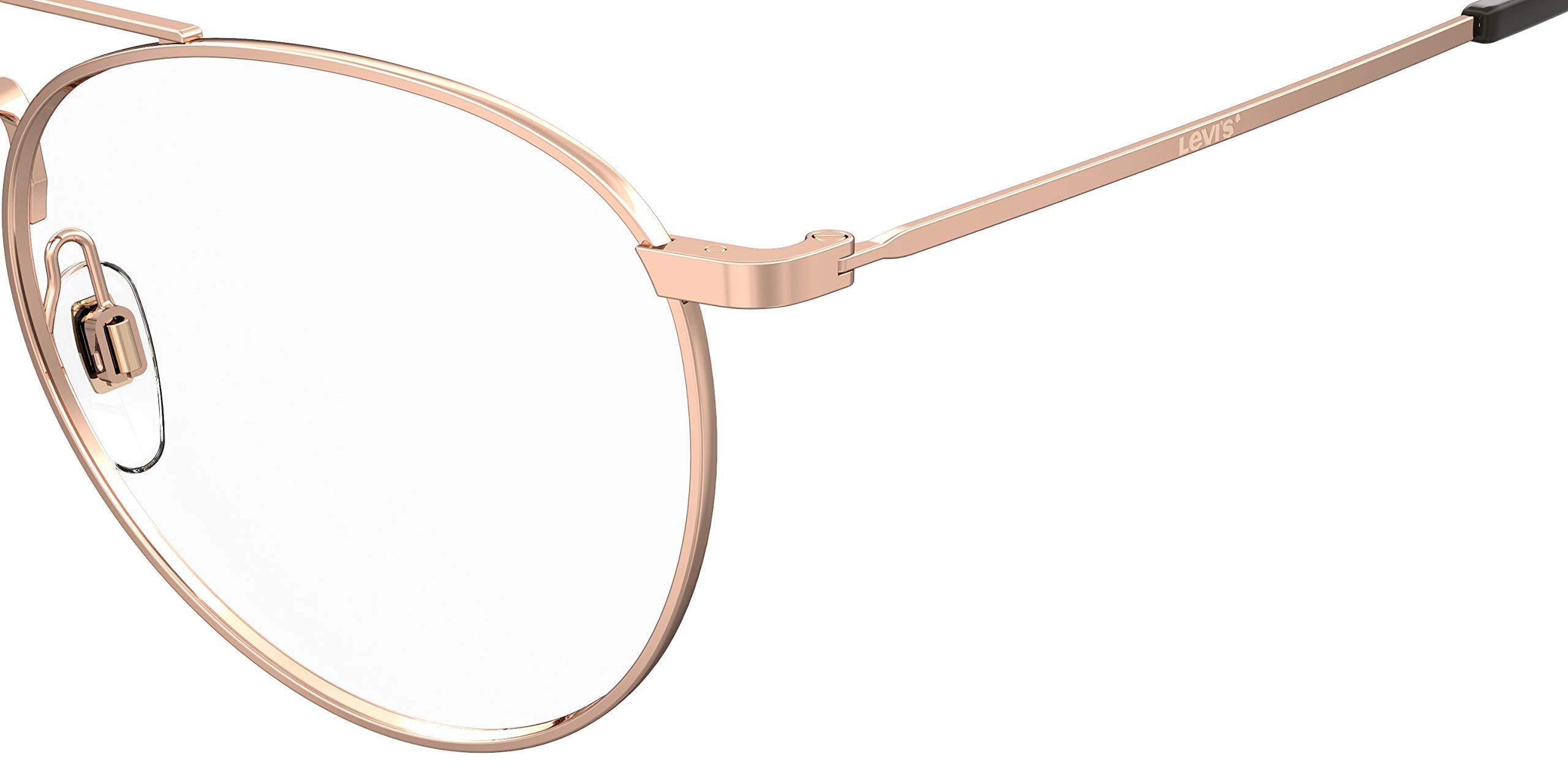 Levi's LV 1006 Oval Prescription Eyeglass Frames, Gold Copper/Demo Lens, 52mm, 19mm