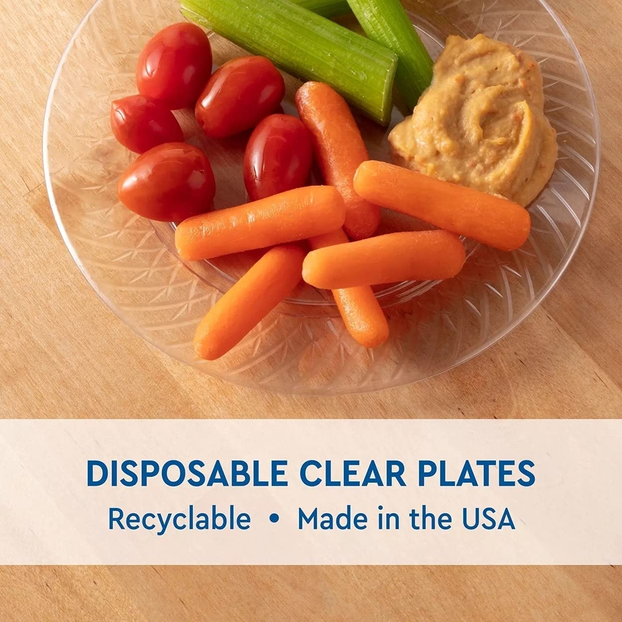 Member's Mark Clear Plastic Plates, 6.25" (90 Count)