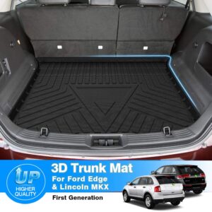 Cartist Custom Fit for Cargo Liner for 2007-2014 Ford Edge / 2007-2015 Lincoln MKX All Weather Trunk Liner Anti-Slip Odorless High Side 3D Trunk Floor Mat