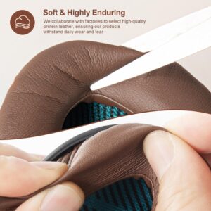 Aurivor Replacement Ear-Pads Cushions for Bose QuietComfort (QC) 35 35ii 25 15 2 and More Headphones, Upgraded Covers with Soft Protein Leather, Reinforced Sealing, Optimized Memory Foam (Coffee)