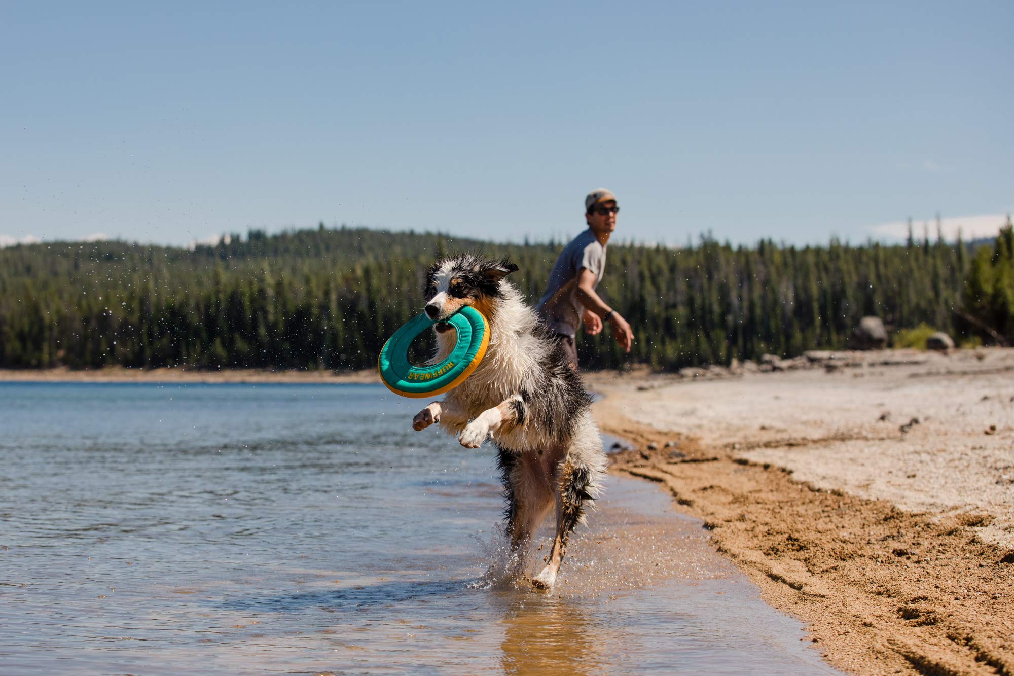 Ruffwear, Hydro Plane Floating Disc for Dogs, Aurora Teal, Large