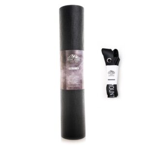 mount adams pro fit xl yoga mat (74" x 26" x 6mm) (black)