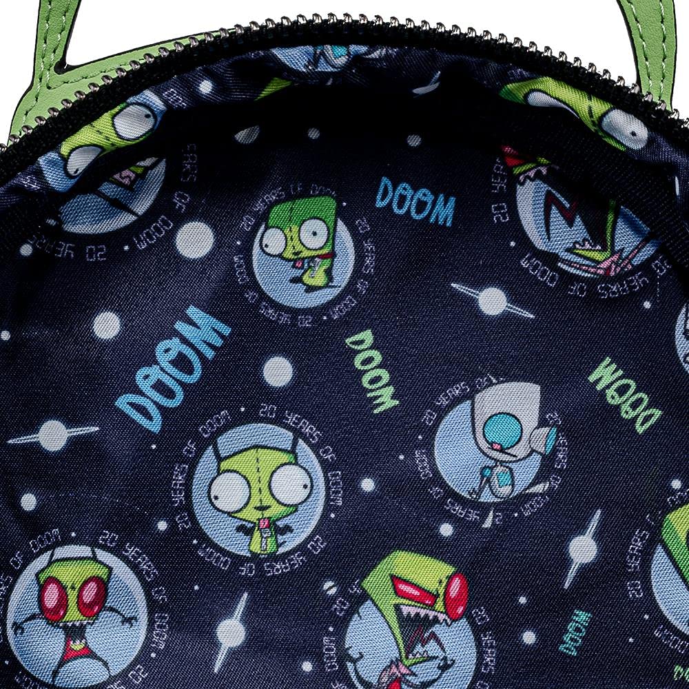 Loungefly Nickelodeon Invader Zim Gir Pig Doom Womens Double Strap Shoulder Bag Purse