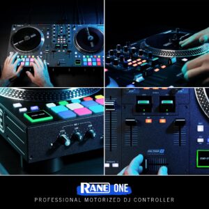 RANE ONE - Complete DJ Set and DJ Controller for Serato DJ with Integrated DJ Mixer, Motorized Platters and Serato DJ Pro Included