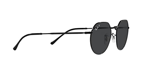 Ray-Ban RB3565 Jack Round Sunglasses, Black/Polarized Black, 53 mm