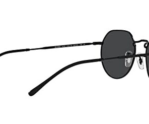 Ray-Ban RB3565 Jack Round Sunglasses, Black/Polarized Black, 53 mm