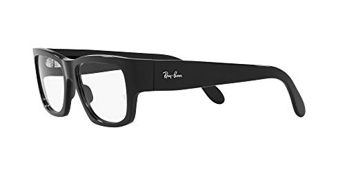 Ray-Ban RX5487 Nomad Wayfarer Square Prescription Eyeglass Frames, Black/Demo Lens, 54 mm