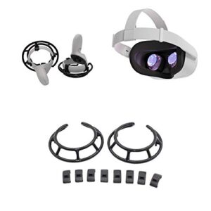 Oculus Quest 2保护盖，可防止触摸控制器刮擦和撞击框架 (Black)