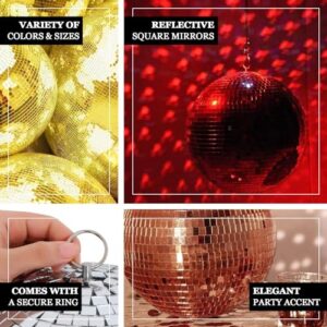 Efavormart 16" Groovy Glass Mirror Disco Ball Party Decoration for Wedding Event Birthday Party