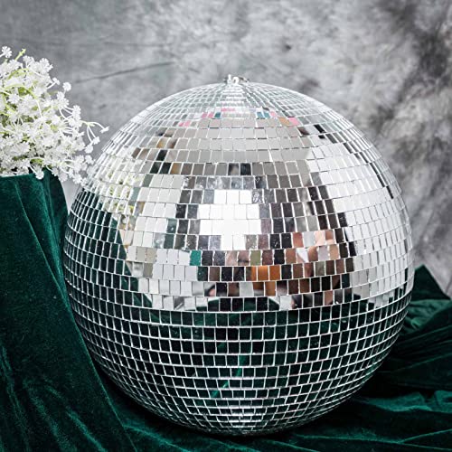 Efavormart 16" Groovy Glass Mirror Disco Ball Party Decoration for Wedding Event Birthday Party