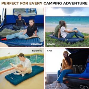 KingCamp Sleeping Pad for Camping, 4.3 Inches Ultralight Backpacking Sleeping Pad Inflating Sleeping Mat for Tent, Cot, Traveling, Hiking Outdoor, Picnic