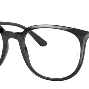 Ray-Ban RX7190 Square Prescription Eyeglass Frames, Black/Demo Lens, 51 mm