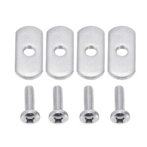 VTurboWay 4 Pcs 316 SS Kayak Rail/Track Screws, Track Nuts w' 4 pcs M6 Short Screws, Mounting Replacement Kit for Kayaks Rails