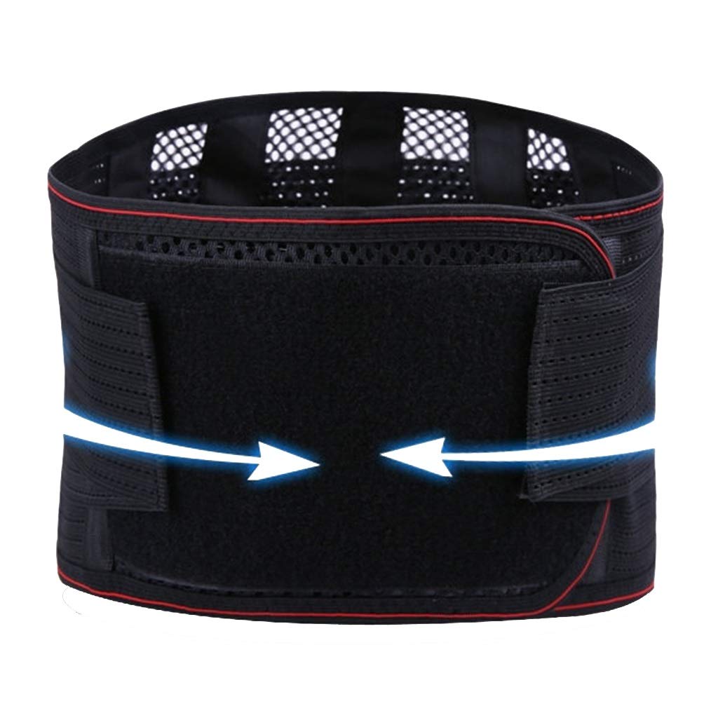 LSRRYD Lumbar Support Belt for Pain Relief and Injury Prevention Dual Adjustable Straps and Breathable Mesh Panels (Size : Medium)