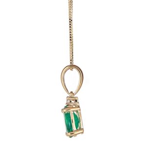 Gin & Grace 10K Yellow Gold Natural Emerald Diamond (SI1) Pendant for Women