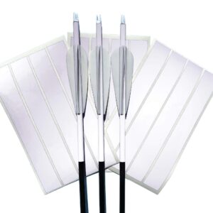 PLUMA ARCHERY Arrow Wraps Cut Specifically for Micro Diameter Archery Shafts (4MM ID) with a Max OD of 0.255 Inches (White)