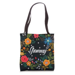 cute grammy tote bag floral tote bag best gift for grammy tote bag