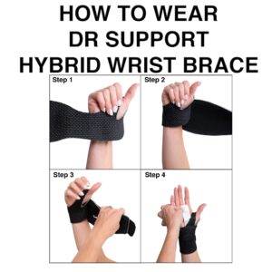 Dr. Support Hybrid Wrist Brace with Hot Cold Gel Pack and Removable Splint for Wrist and Other Injuries