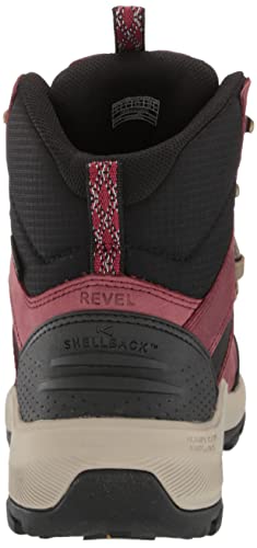 KEEN Women's Revel 4 Mid Height Polar Insulated Waterproof Snow Boots, Rhubarb/Plaza Taupe, 8