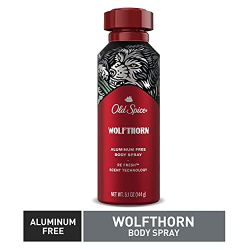 Old Spice Aluminum Free Body Spray for Men, Wolfthorn, 5.1 Oz