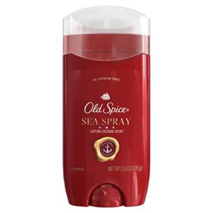 old spice deodorant for men, aluminum free, sea spray cologne scent, 48 hour protection, 3.0 oz, 2.250 lb