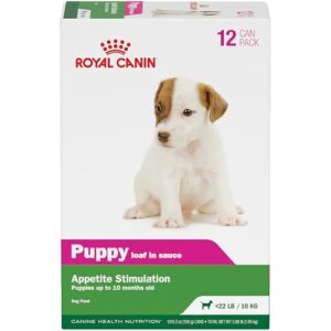 royal canin canine health nutrition puppy loaf in sauce canned dog food, 5.2 oz cans 12-pack