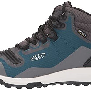 KEEN Women's Tempo Flex Mid Height Lightweight Waterproof Hiking Boot, Blue Coral/Star White, 9