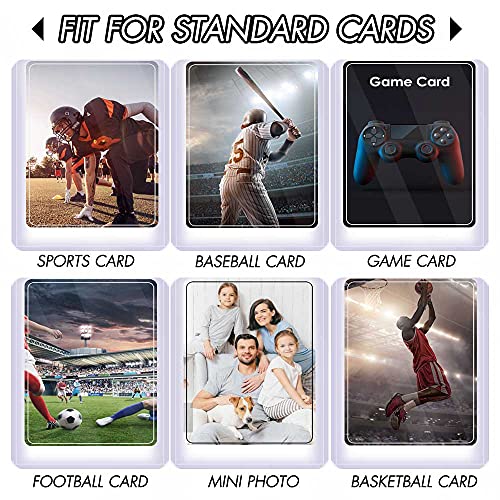 50 Count Top Loaders Trading Card Sleeves, Hard Plastic Toploaders Penny Card Sleeves, Baseball Card Sleeves Holder Card Protector Fit for MTG, Yugioh Card (Include 50 TopLoaders & 200 Soft Sleeves)