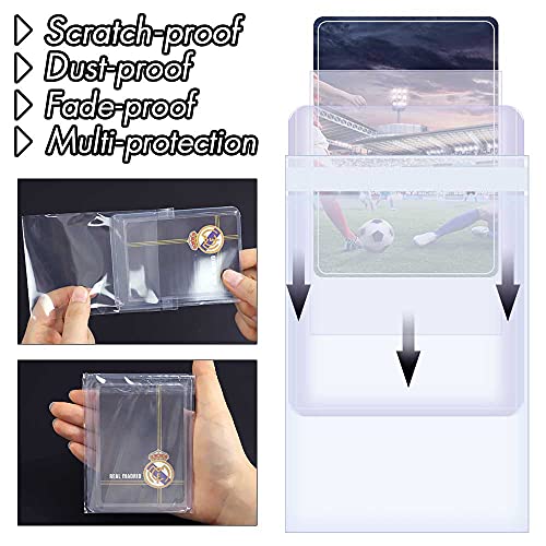 50 Count Top Loaders Trading Card Sleeves, Hard Plastic Toploaders Penny Card Sleeves, Baseball Card Sleeves Holder Card Protector Fit for MTG, Yugioh Card (Include 50 TopLoaders & 200 Soft Sleeves)