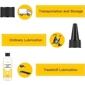 Premium 100% Silicone Lube 4 Ounces for Treadmill Belt Lubrication, Easy to Apply Lubricant Oil, Suitable for Nearly All Type of Treadmills