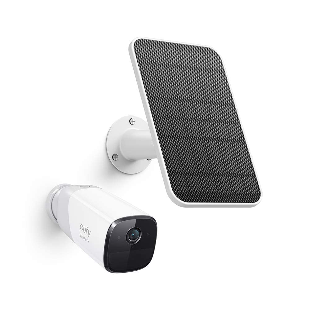 eufy Security eufyCam 2 Pro Wireless Home Security Add-on Camera & Certified eufyCam Solar Panel Bundle, 2K Resolution, No Monthly Fee, Continuous Power Supply, 2.6W Solar Panel