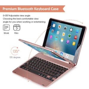 LAVO-TECH Wireless Bluetooth Keyboard Case for iPad 5th-6th Gen, Air 1-2, iPad Pro 9.7 - Slim Full Protection Cover