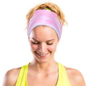 Zollen Headbands for Women, Elastic Sweat Bands Non Slip, Moisture Wicking & Quick Dry for Yoga, Work Outs，Sport Activities