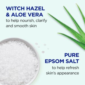 Dr Teal's Pure Epsom Salt Soak, Clarify & Smooth with Witch Hazel & Aloe Vera, 3 lbs