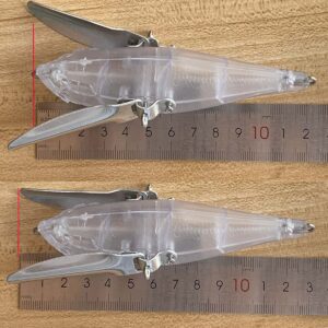 3Pcs Fishing Unpainted Minnowbait Fishing Blank Lure Body with Wing Popperbait Lipless Total 131mm 29.8g Simulation Flying Fish 8418 with Free Eye