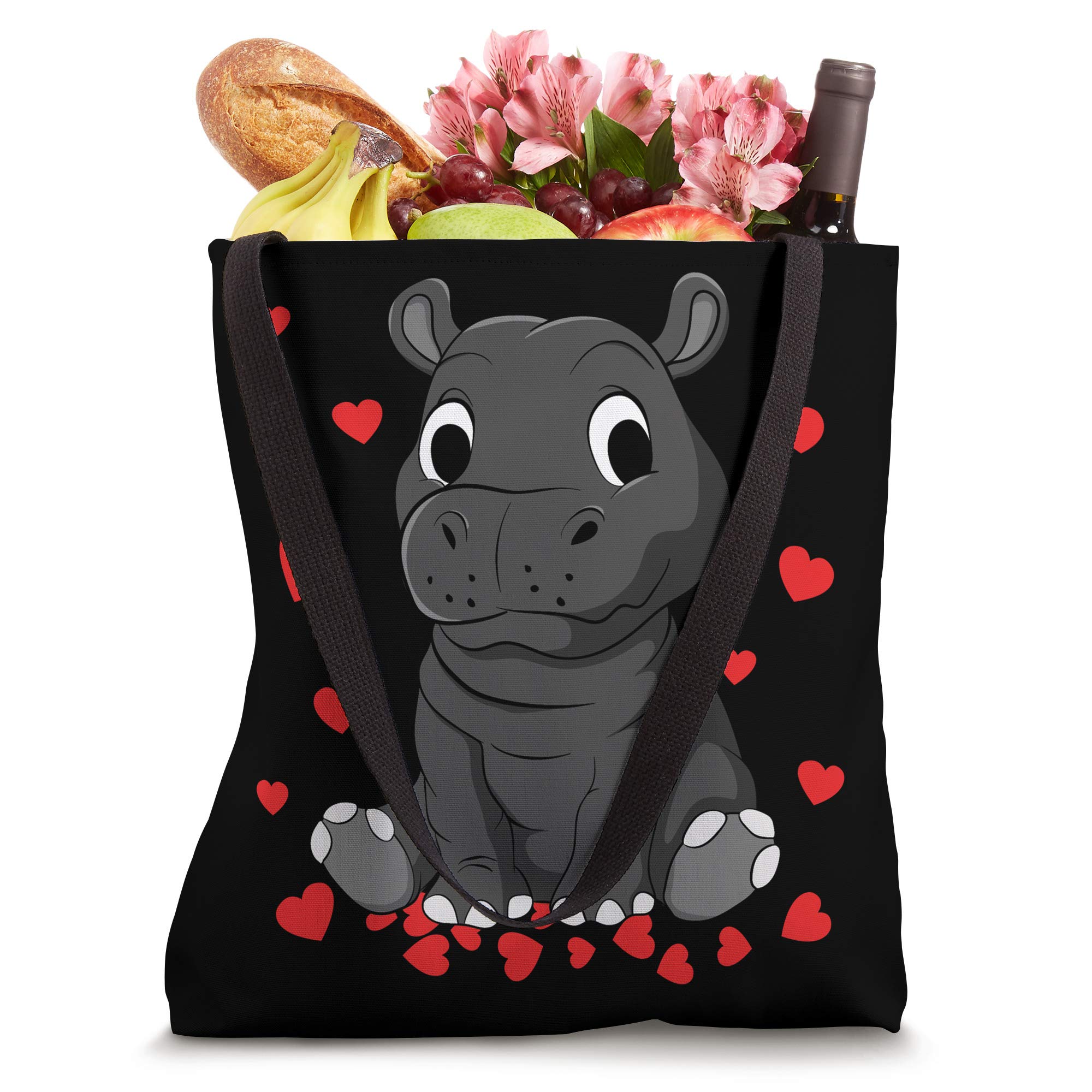 Cute Baby Hippopotamus Valentines Day Gift for Hippo Lovers Tote Bag