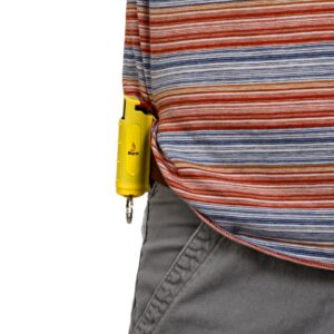 Burn Pepper Spray Keychain for Self Defense - Max Strength OC Spray - 1/2oz Molded Case Yellow