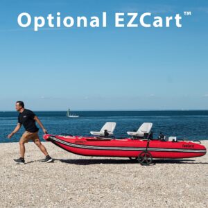 Sea Eagle FastCat Catamaran 2-4 Person Inflatable Boat-Rigid, High-Pressure, All-Drop Stitch, Easy Setup, Self-Bailing (FastCat12 Swivel Seat Canopy Package)