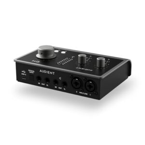 Audient Audio Interface iD14 MKII, 2 Class-A Microphone Preamps (High Performance USB Audio Interface, USB-C Connector, Monitor Mix and Monitor Panning Function, 2 Headphone Outputs), Black