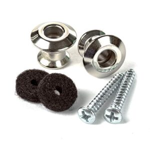 jim dunlop straplok dual design strap button set-nickel-2/set (2psls031n)