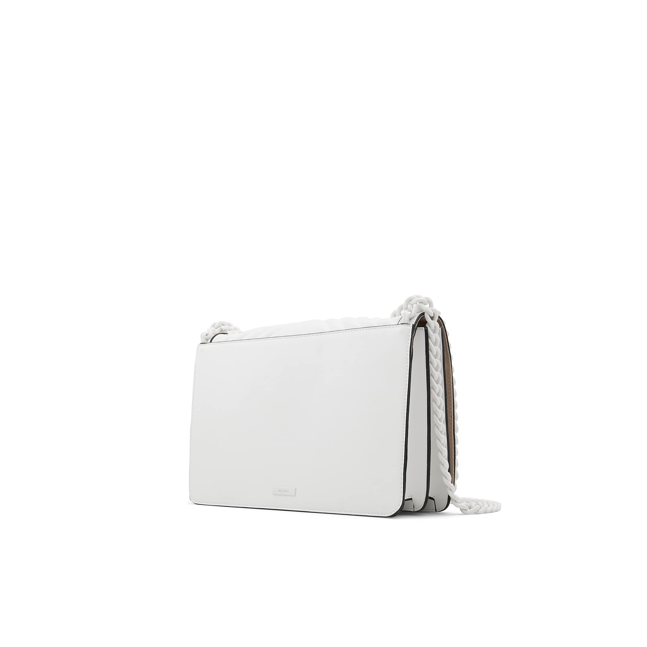 ALDO Women's Medium Greenwald Crossbody Bag, White Overflow