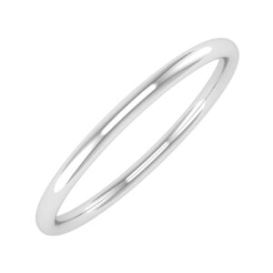 14k white gold 1.5mm plain wedding band (ring size 5.25)