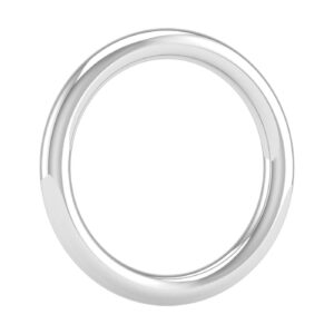 950 Platinum 2.5 mm Plain Wedding Band (Ring Size 7.75)