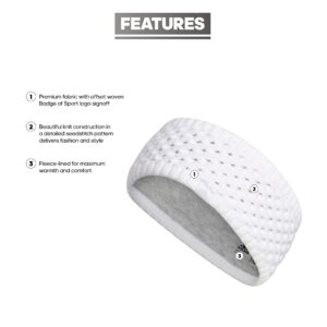 adidas Women's Crestline Headband, White/Clear Grey, One Size