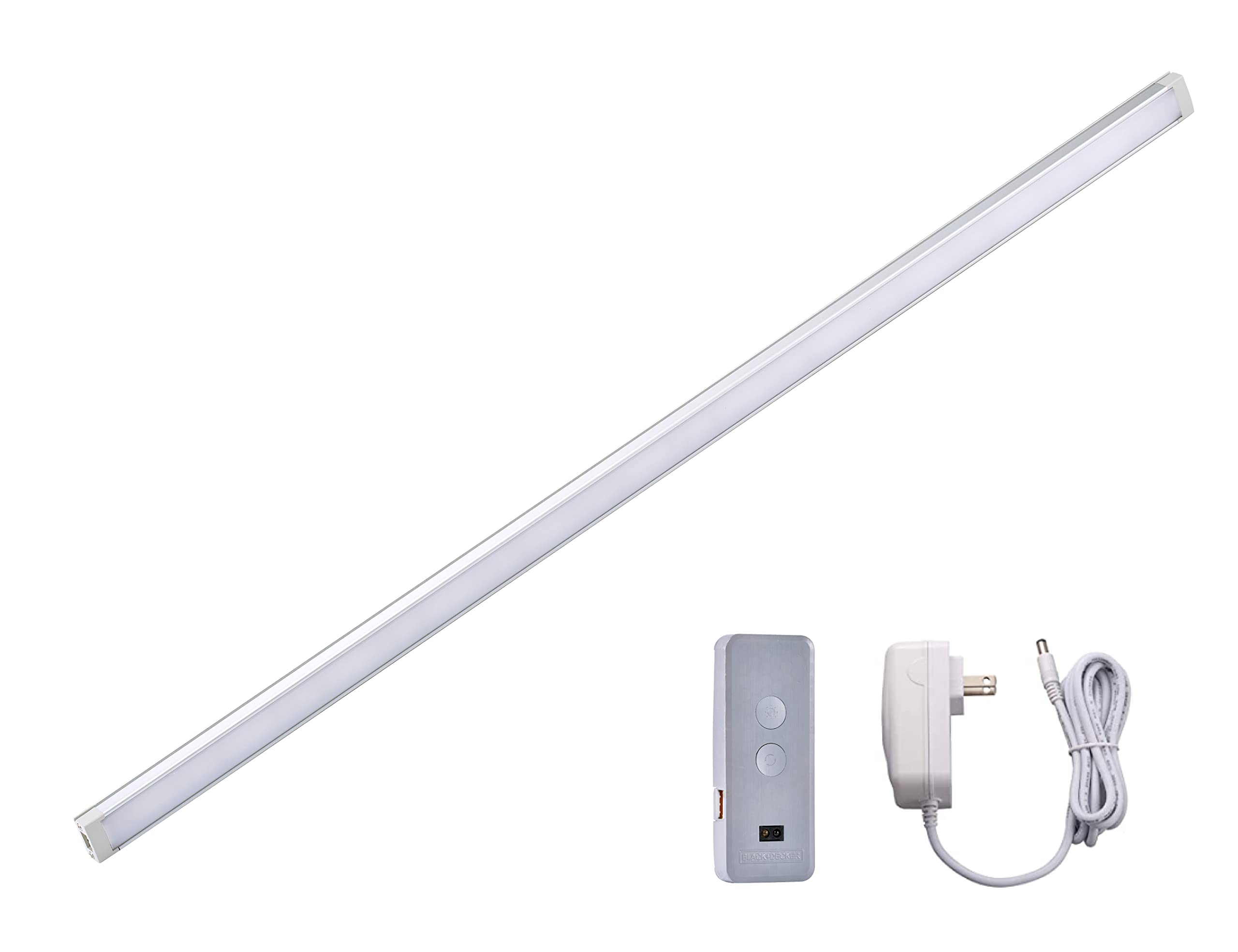 BLACK+DECKER Works with Alexa Smart Under Cabinet Lighting, Adjustable LEDs, 24" Bar, White